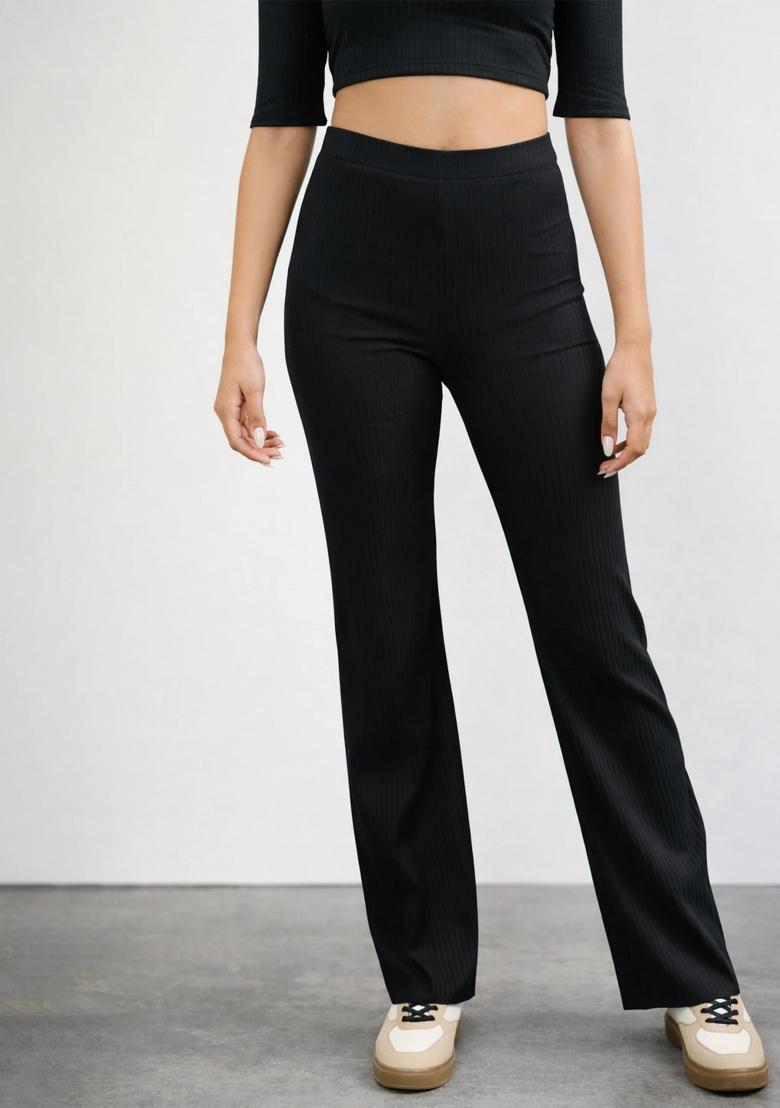 Black Solid Cotton Co Ords Set - Indya