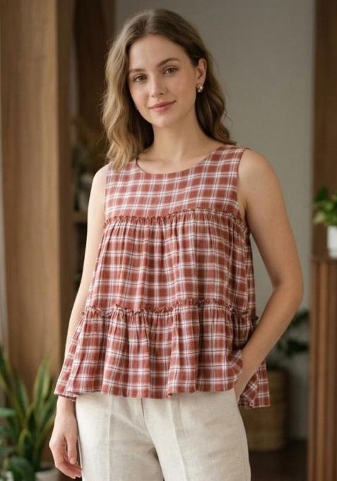 Bronze Printed Linen Co Ords Sets