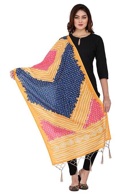 Multicolor Printed Abstract Print Cotton Dupatta