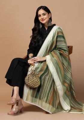Green Digital Print Cotton Dupatta