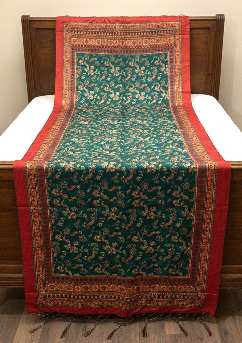 Multi Color Digital Print Silk Dupatta - Indya