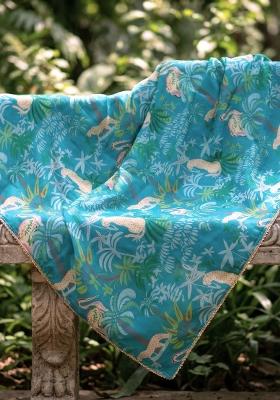 Firozi Printed Georgette Dupatta