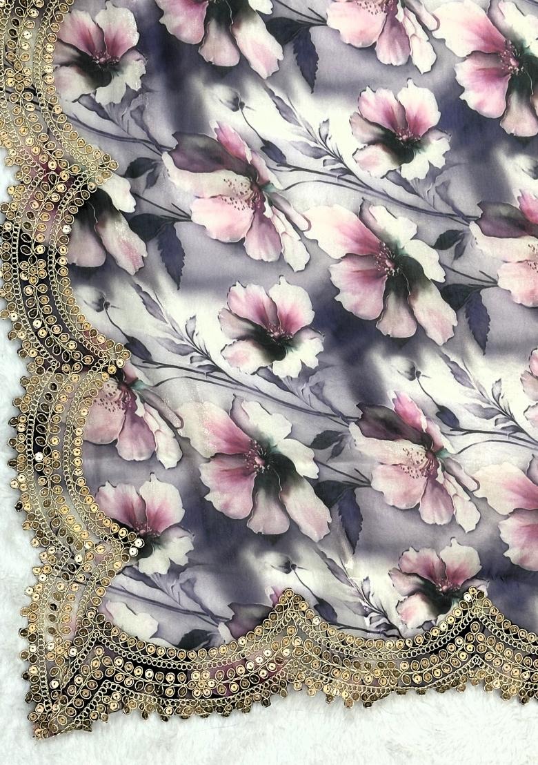 Jambli Printed Satin Dupatta - Indya