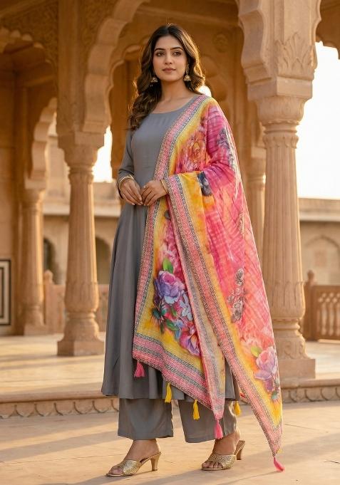 Multicolor Printed Cotton Dupatta