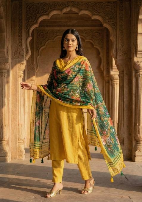 Multicolor Printed Cotton Dupatta