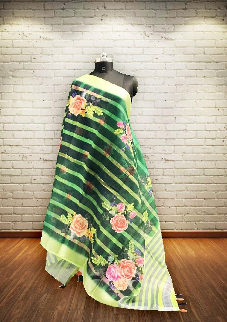 Multicolor Printed Cotton Dupatta - Indya
