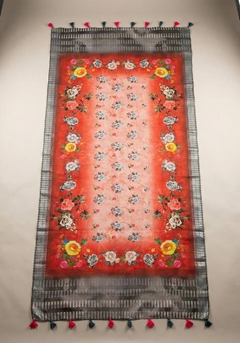 Multicolor Printed Cotton Dupatta