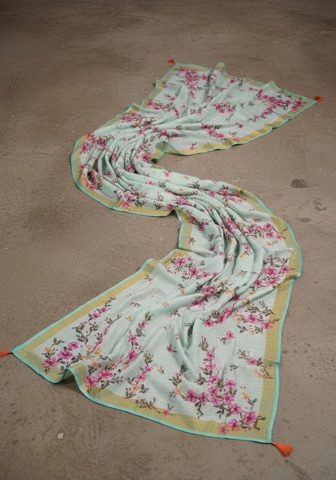Multicolor Printed Cotton Dupatta