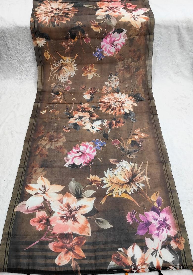 Multicolor Printed Cotton Dupatta - Indya