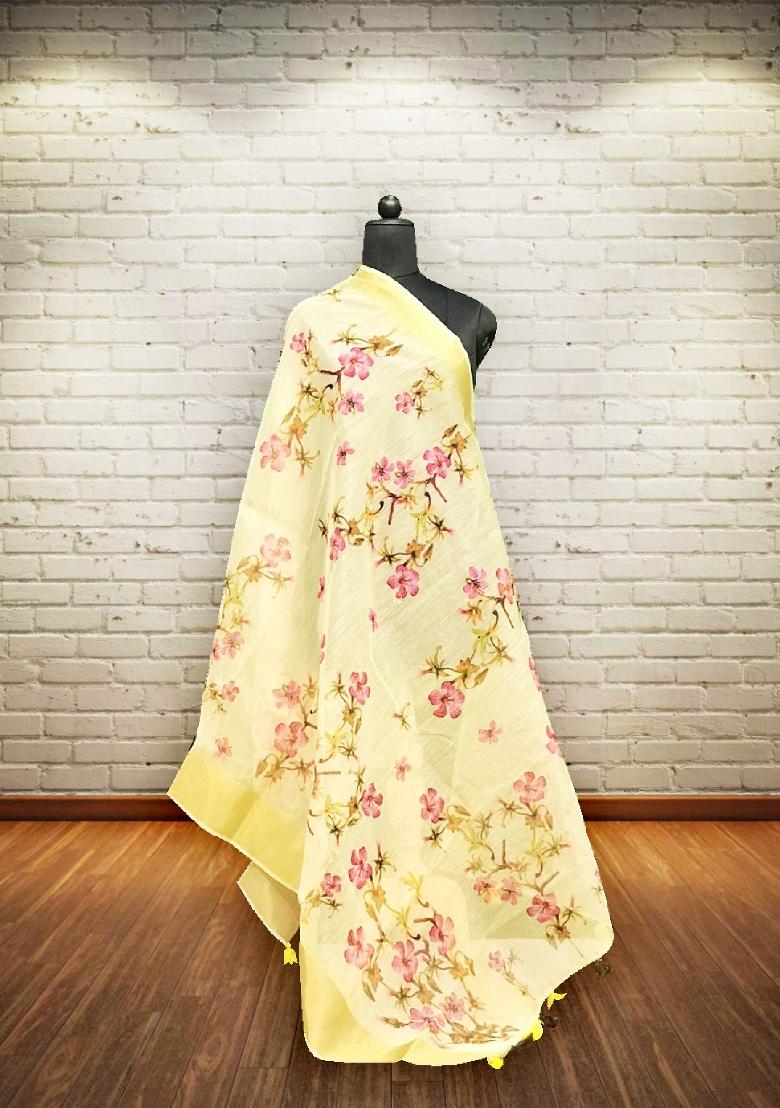 Multicolor Printed Cotton Dupatta - Indya