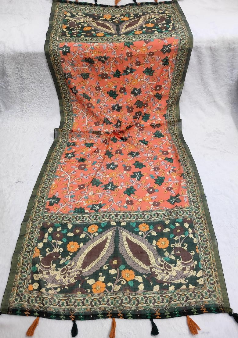 Multicolor Printed Cotton Dupatta - Indya