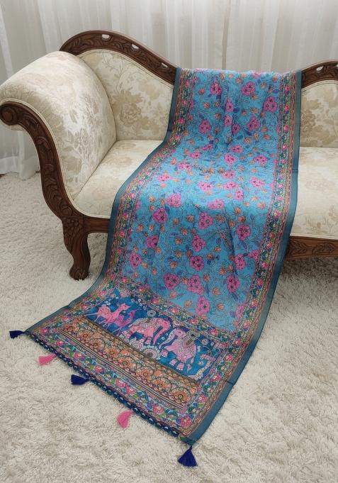 Multicolor Printed Cotton Dupatta