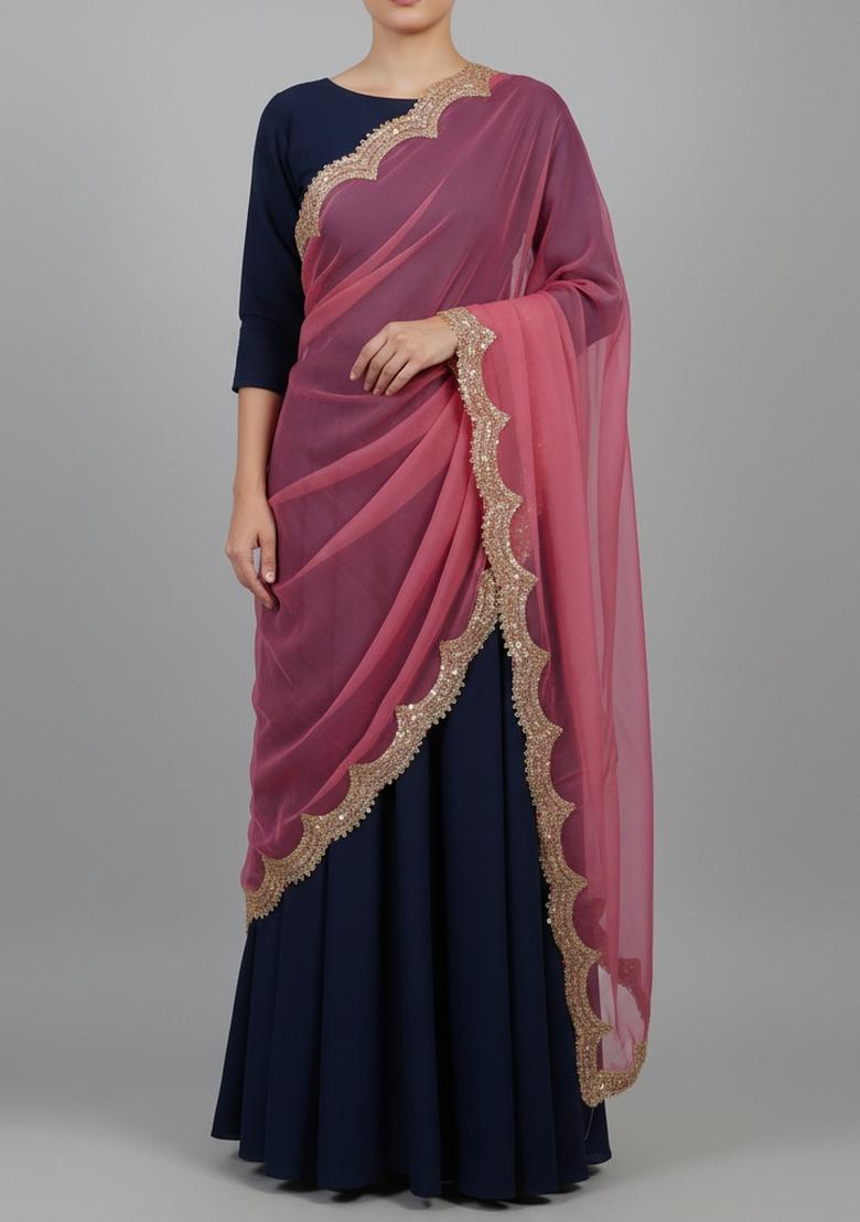 Gajari Printed Silk Dupatta - Indya
