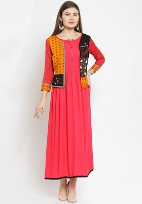 Pink Solid Maxi Dress