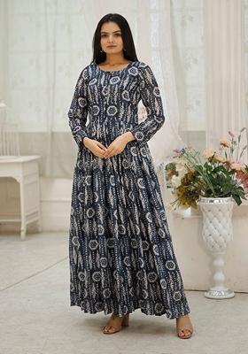 Multicolor Sequin Thread Embroidered Faux Georgette Anarkali Kurta