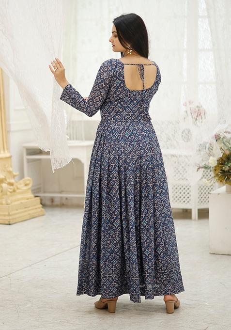 Multicolor Sequin Thread Embroidered Faux Georgette Anarkali Kurta