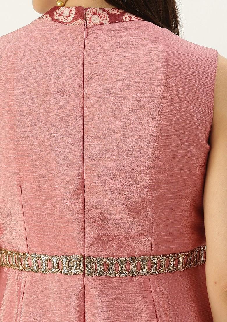 Pink Printed Poly Blend Jumpsuit