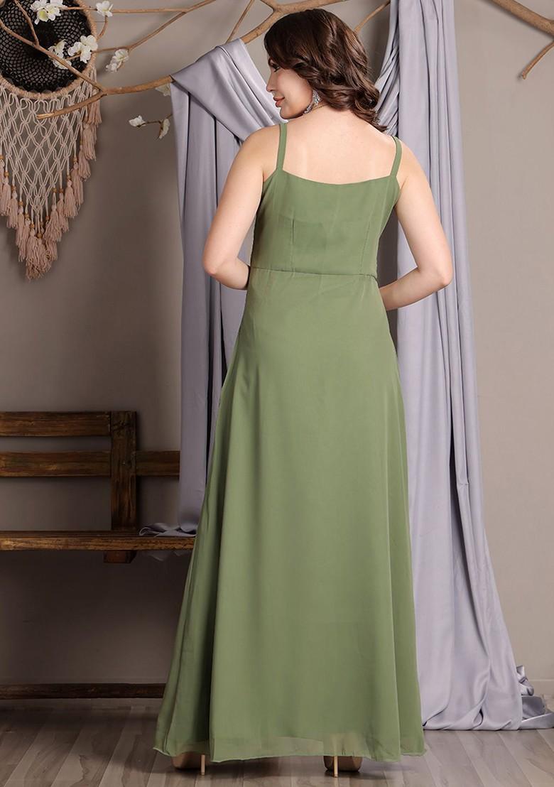 Green Floral Print Georgette Tunic