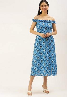 Blue Tie And Dye Print Cotton Tunic