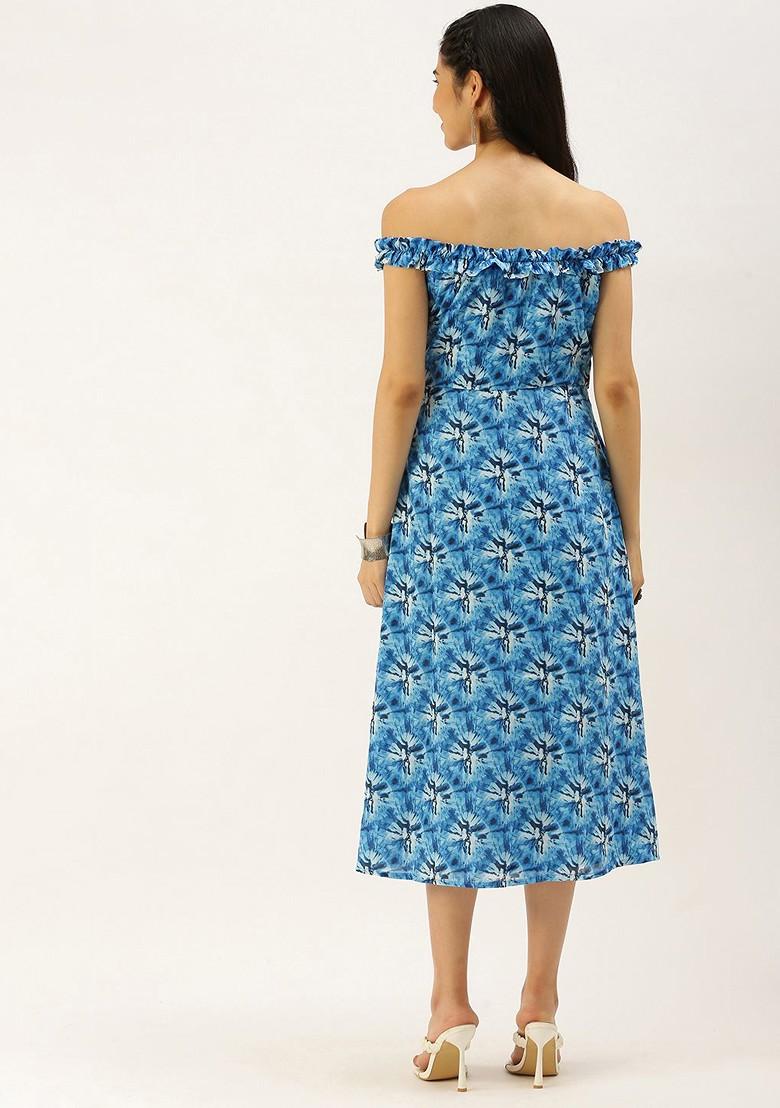 Blue Tie And Dye Print Cotton Tunic