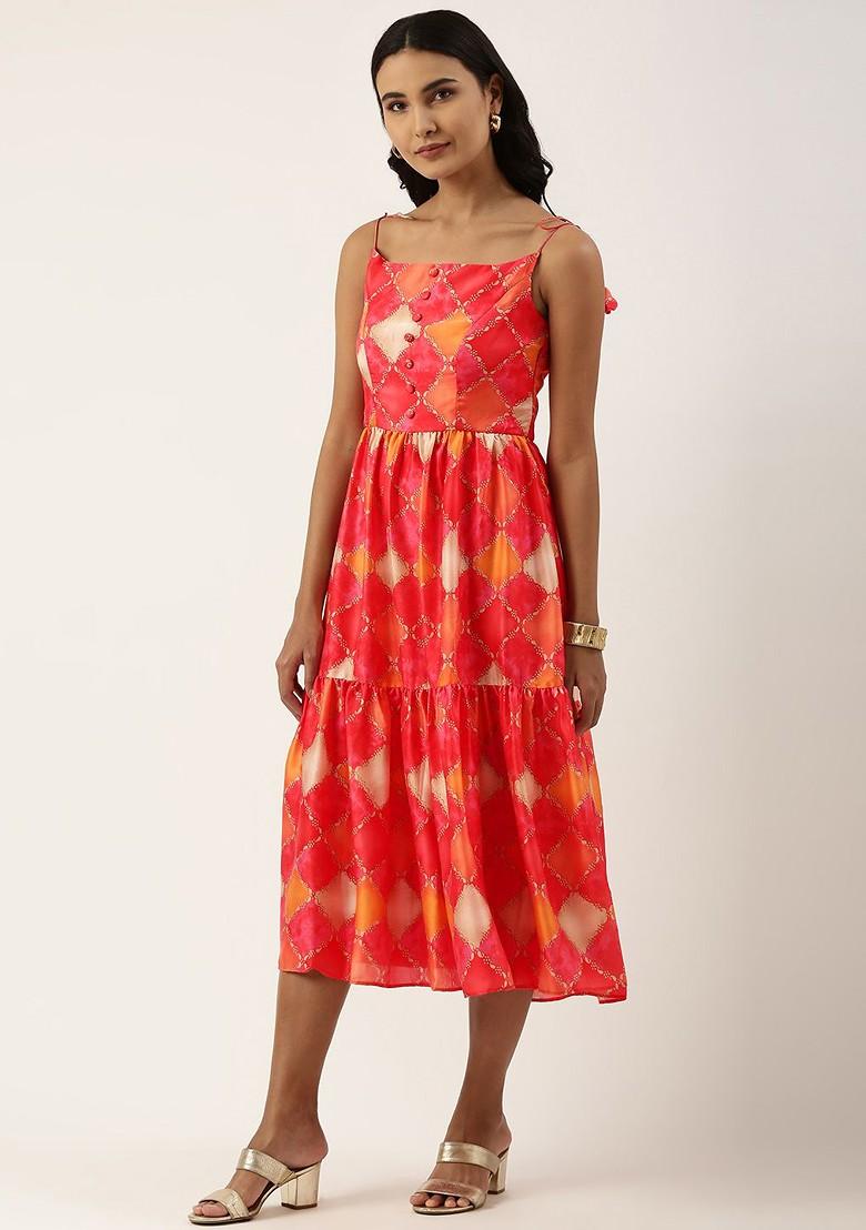 Pink Tie And Dye Print Cotton Tunic