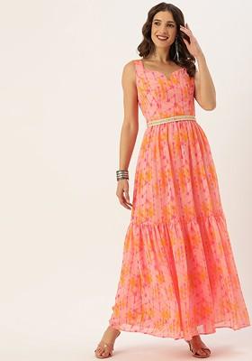 Multicolor Tie And Dye Print Georgette Tunic