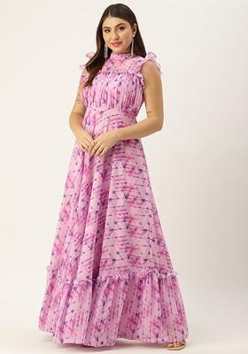 Multicolor Abstract Print Georgette Tunic