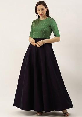 Purple Solid Poly Blend Tunic