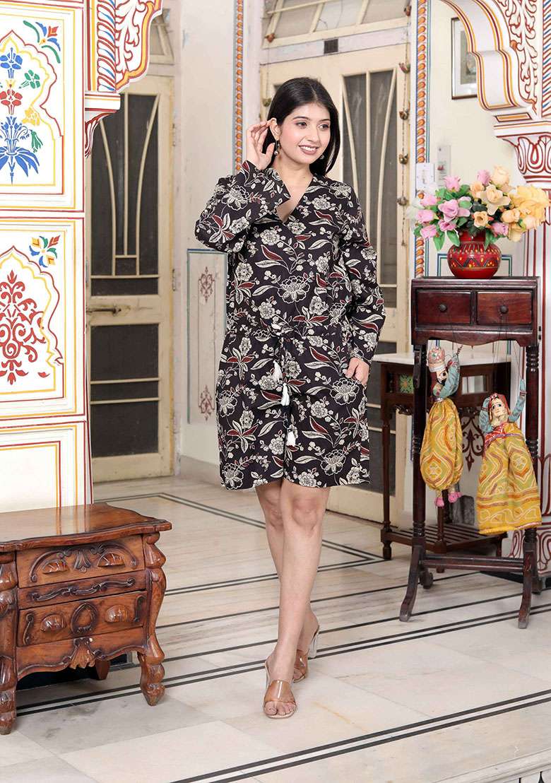 Multi Printed Cotton Jumpsuit for Diwali and Festive Wear - Indya
