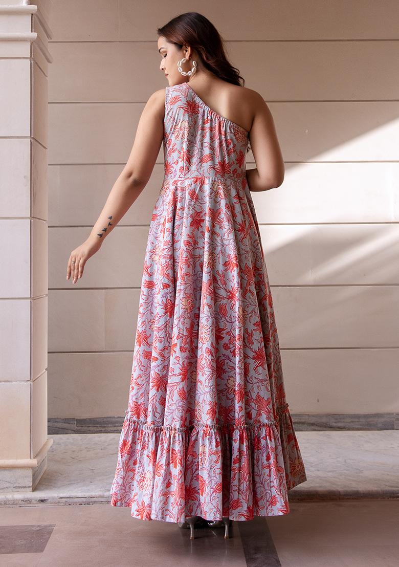 Pink Embroidered Cotton Dress