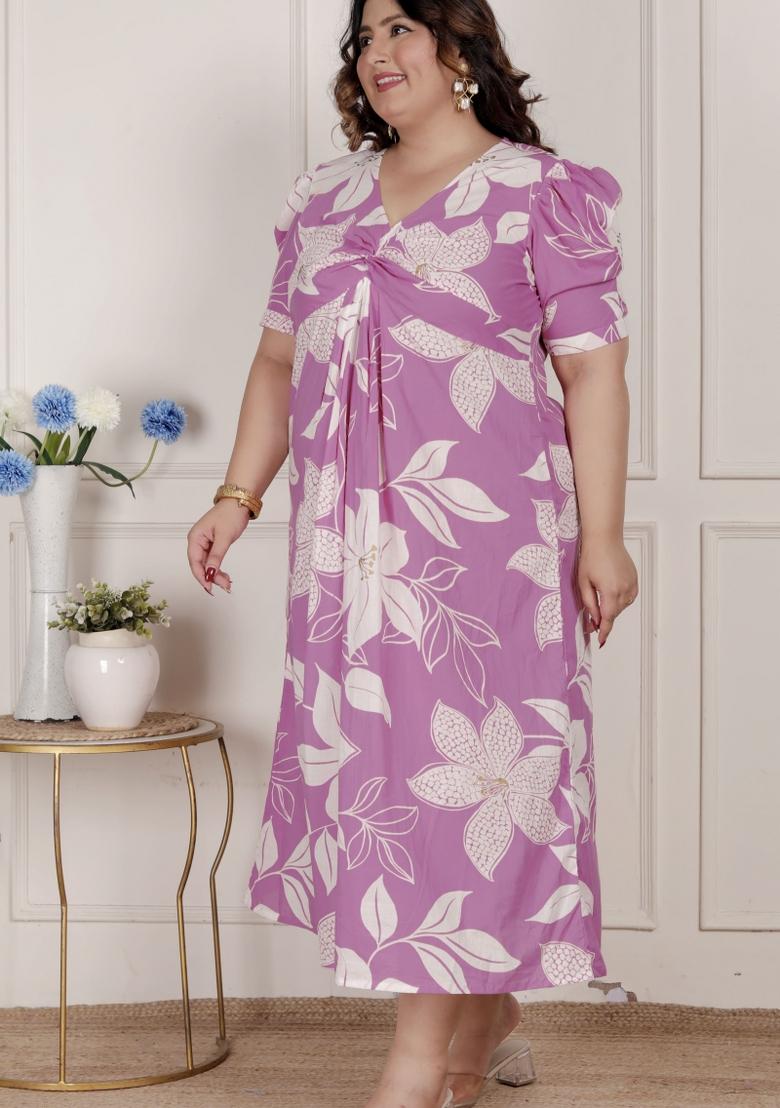 Pink Floral Cotton Dress