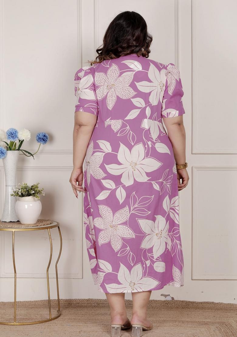 Pink Floral Cotton Dress