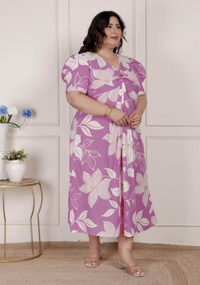 Pink Floral Cotton Dress