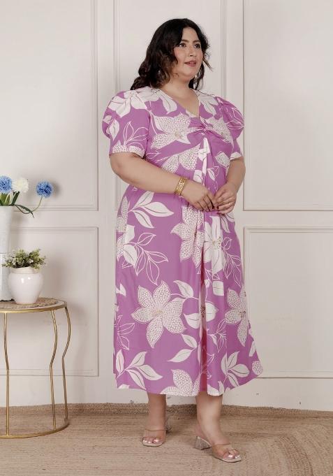 Pink Floral Cotton Dress