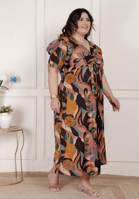 Black Floral Cotton Dress