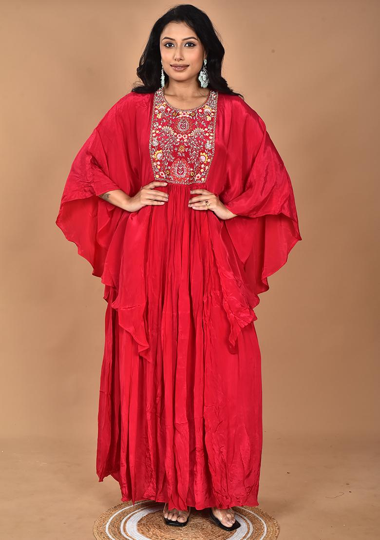 Rani Hand Embroidery Crepe Kaftan