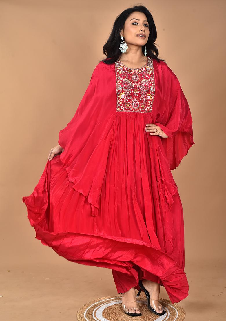 Rani Hand Embroidery Crepe Kaftan