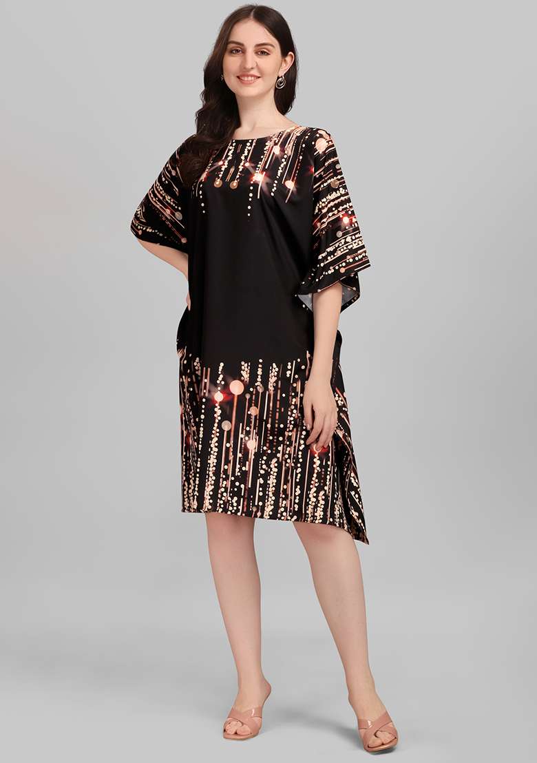 Multicolor Work Polyester Kaftan with Sequin for Diwali | Wedding & Festive Wear - Indya
