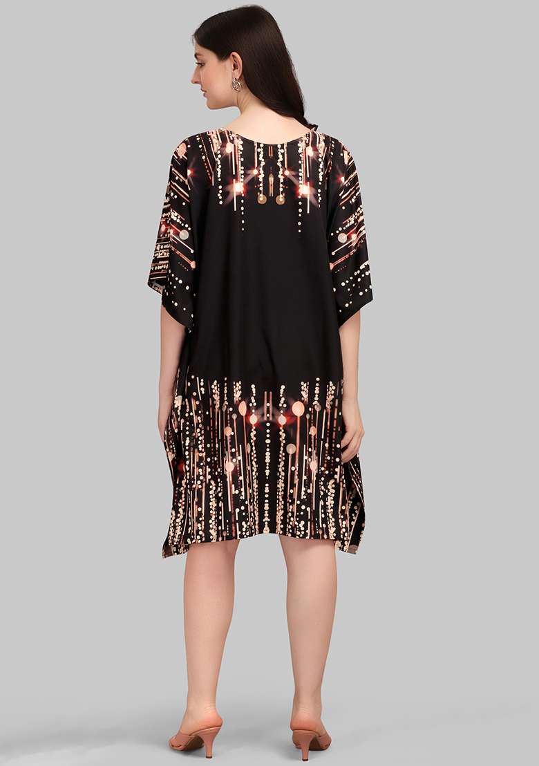 Multicolor Work Polyester Kaftan with Sequin for Diwali | Wedding & Festive Wear - Indya