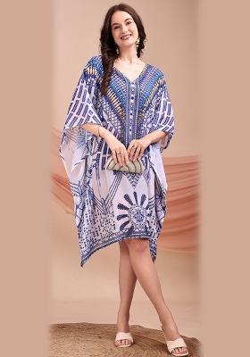 Multicolor Printed Georgette Kaftan