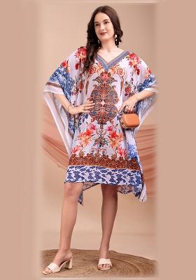 Multicolor Printed Georgette Kaftan