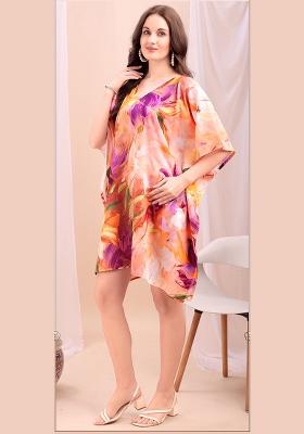 Multicolor Printed Cotton Kaftan
