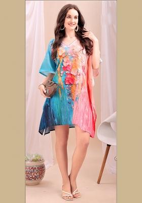 Multicolor Printed Cotton Kaftan