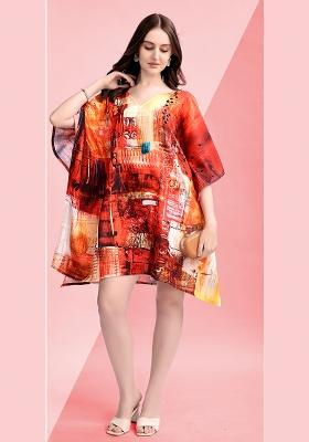 Multicolor Printed Cotton Kaftan