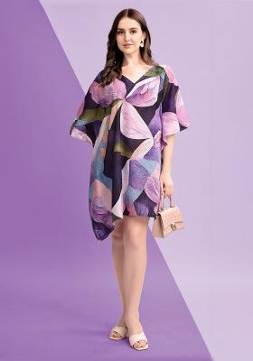 Multicolor Printed Cotton Kaftan
