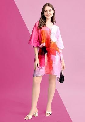 Multicolor Printed Cotton Kaftan