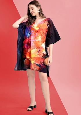 Multicolor Printed Cotton Kaftan