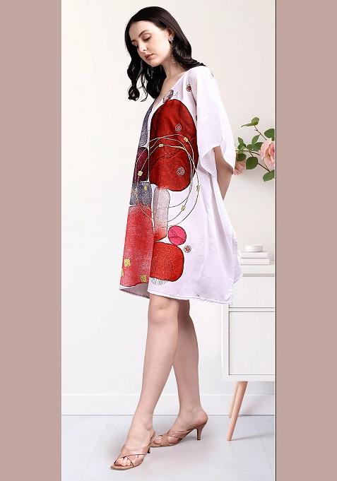 Multicolor Printed Cotton Kaftan