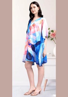 Multicolor Printed Cotton Kaftan