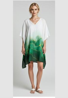 Multicolor Printed Cotton Kaftan